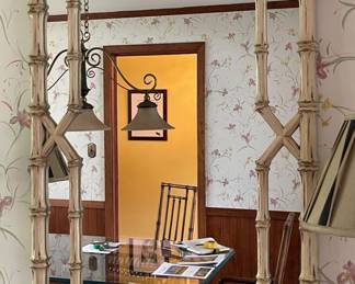 Faux Bamboo Mirror