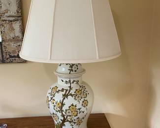 Vintage pottery Large lamp 34"