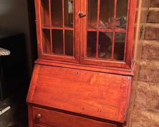 Antique secretary desk cabinet