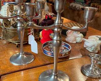 Pewter Candelabras