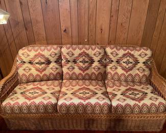 Wicker by Henry Link Lexington Rattan Sofa 77" x 32"x 34"