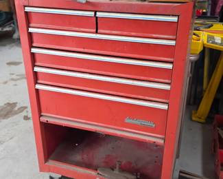 Several shop toolboxes
