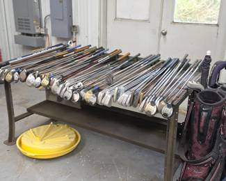 Golf clubs and bags