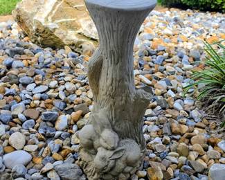 Concrete bird bath pedestal (no top)