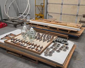 Fence toppers, pegboard, and lumber