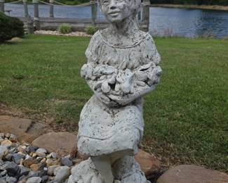 Concrete garden lady
