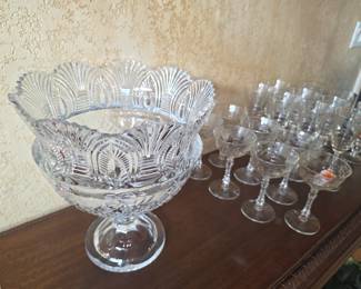 Crystal punch bowl