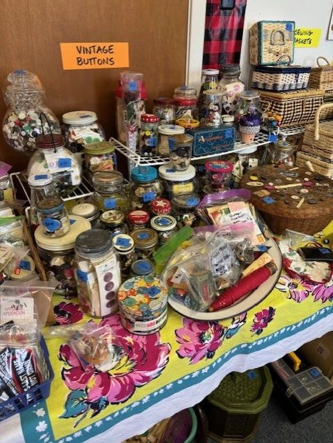Shela jars of buttons