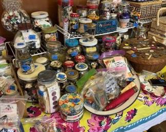 Shela jars of buttons