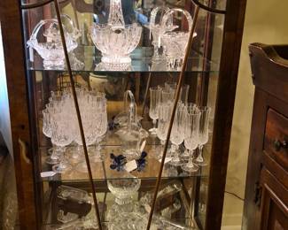 1930’s Art Deco waterfall curio cabinet