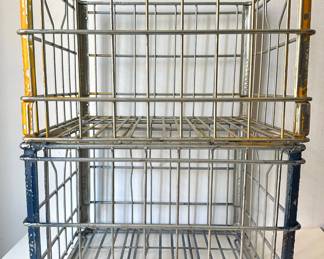 Vintage Dellwood & Queens Farms Steel Milk Crates Lot #: 113