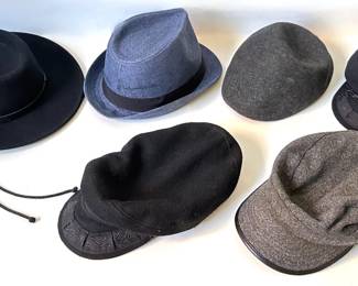 6 Men's Hats: Wool Fedora, Perry Ellis & More Lot #: 92
