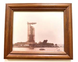 New York City Photographs: 1986 Centennial Statue Of Liberty Poster, Statue With Blimp & Night View Lot #: 64
