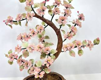 Vintage Japanese Faux Cherry Blossom Bonsai Plant Lot #: 51