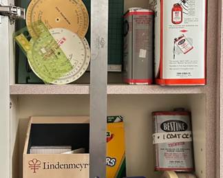 Art & Office Supplies: Vintage Paper Cutter, Staplers, Glues, Tape & More Lot #: 149