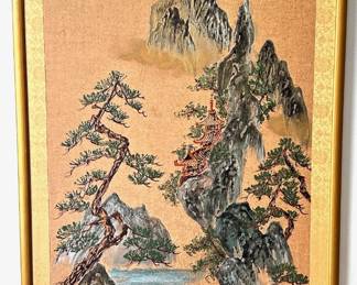 Vintage Chinese Painting With Silk Mat Lot #: 22
