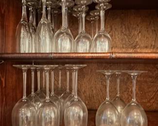 Over 35 Vintage Wine Glasses In 3 Sizes Lot #: 48