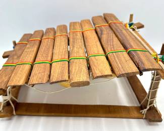 Vintage West African Balafon Xylophone With Gourds For Resonace Lot #: 42