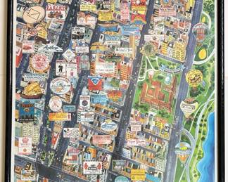 1986 Manhattan's Upper West Side Poster Showing Local Businesses By Nationwide Advertising Inc Lot #: 63