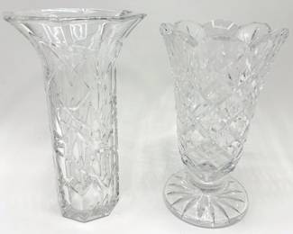 2 Waterford Vintage Cystal Vases Lot #: 8