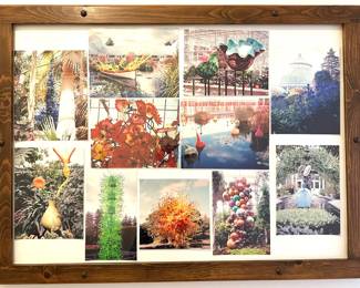 Photos Of Dale Chihuly Glass Art Exhibit Mounted In Solid Wood Frame Lot #: 62