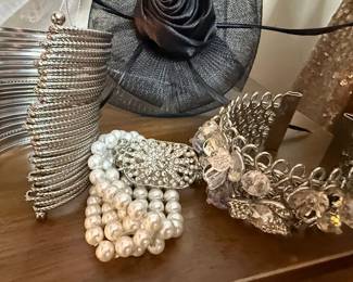 Rhinestone Statement Necklace and Glass Bead Collection