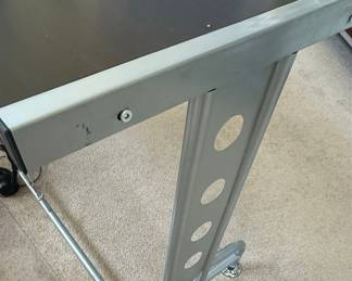 Modern Metal and Wood Executive Desk