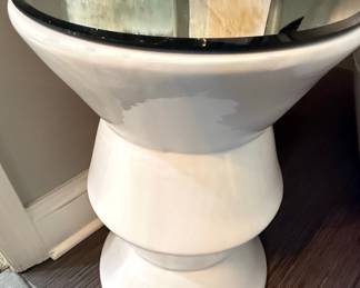 Mid-Century Modern Ceramic Pedestal Table