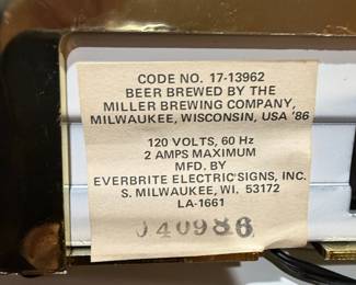 Miller High Life Genuine Draft Light-Up Sign