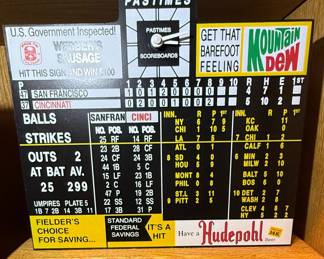 Crosley Field Scoreboard Replica Display June 24 1970