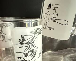 Johnny Hart BC Comics Glassware Set