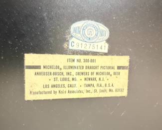 Michelob "The Great American Beer" Illuminated Sign