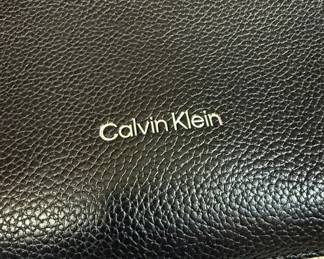 Calvin Klein Black Pebbled Leather Tote Bag