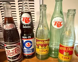 Vintage Soda Bottles Collection (Pepsi, RC Cola)