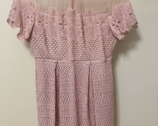 Self-Portrait Pink Lace Midi Dress Style