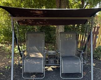 Double Zero Gravity Chair Swing with Canopy
