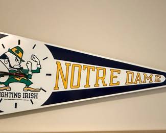 Notre Dame Fighting Irish Pennant Clock