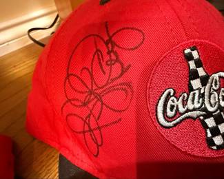 Dale Jarrett, Richard Petty and Jeff Gordon Signed Coca-Cola NASCAR Caps