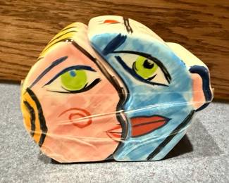 Ganz Bella Casa "Face" Decorative Plates and Salt & Pepper Shakers