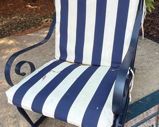 American Flag Metal Glider Bench & Rocker Set