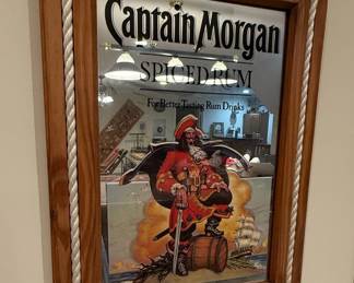 Captain Morgan Spiced Rum Nautical Mirror Tray