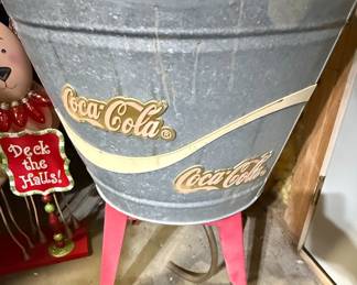 Coca-Cola Galvanized Tub Cooler with Stand