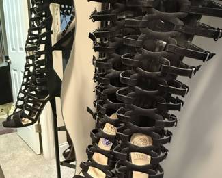 Vince Camuto Black Gladiator Heels
