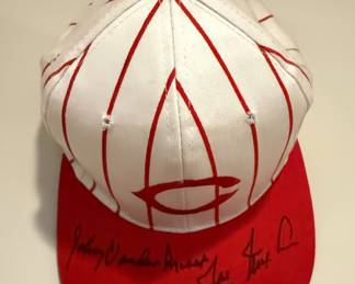 Cincinnati Reds Autographed Baseball Cap - Johnny Vander Meer & Joe Nuxhall