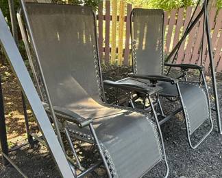 Double Zero Gravity Chair Swing with Canopy
