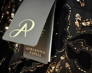 Adrianna Papell Beaded Black Gown