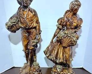Victorian Style Boy and Girl Figurines
