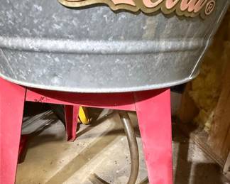 Coca-Cola Galvanized Tub Cooler with Stand
