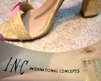 INC International Concepts "Kivah" Woven Block Heel Sandals