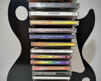 Guitar Shaped CD Rack